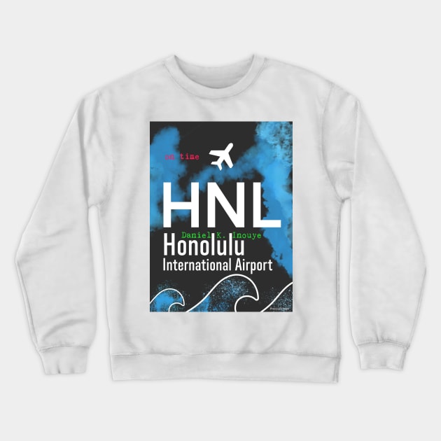 HNL Honolulu airport tag Crewneck Sweatshirt by Woohoo